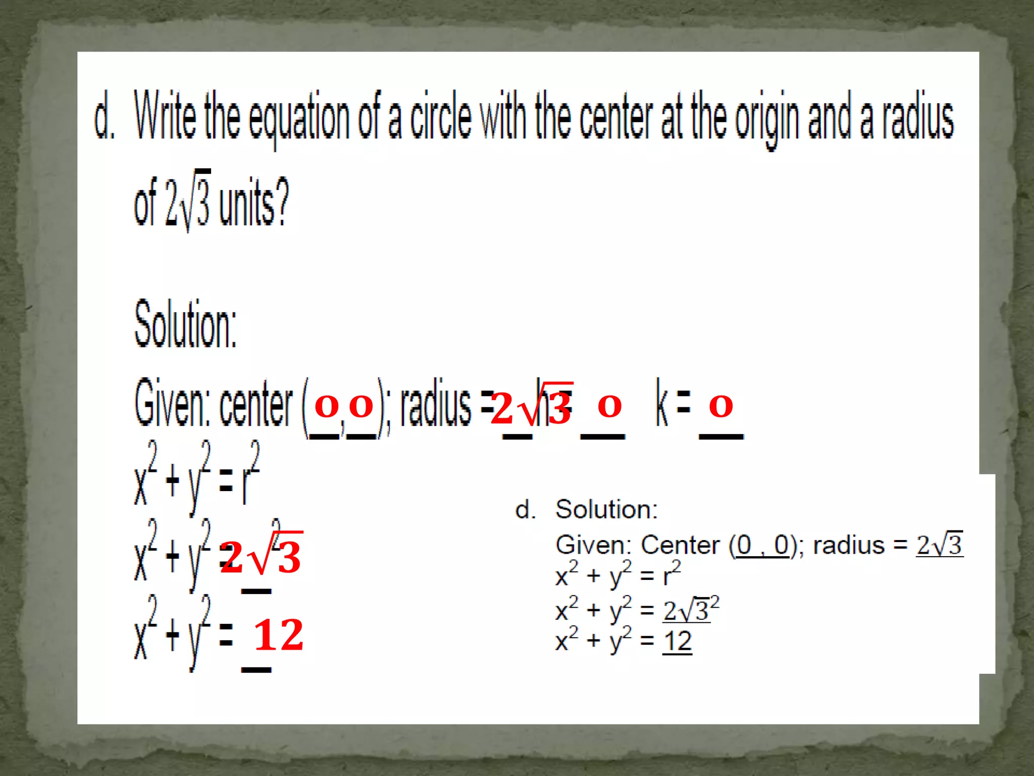 0 0 𝟐 𝟑 0 0
𝟐 𝟑
𝟏𝟐
 