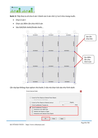 Chia Nho File.pdf Cach chia nho san trong etabs - bai 4 | PDF
