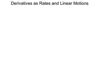 Derivatives as Rates and Linear Motions
 