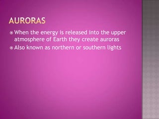 Solar windsApproximate size of Earth for comparison