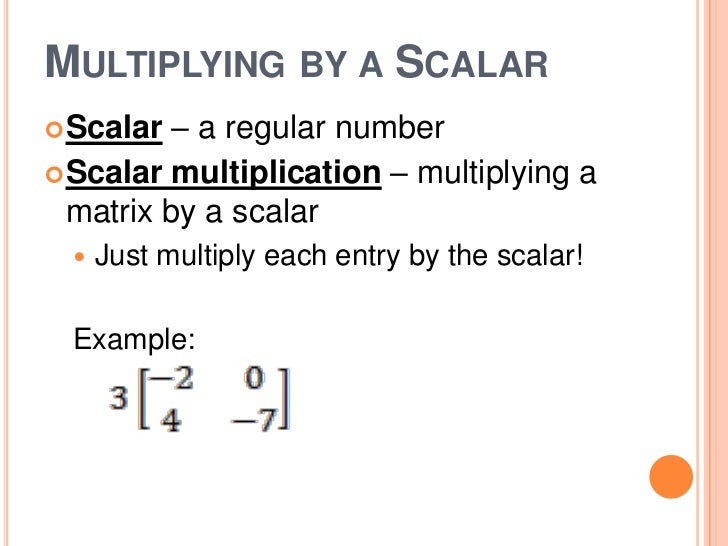 4.1 Matrix Operations (part 1)