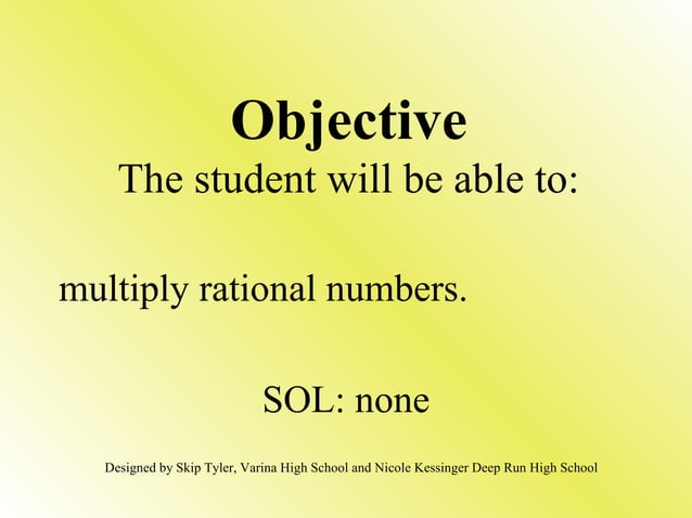 4 1 multiplying rational numbers examples | PPT