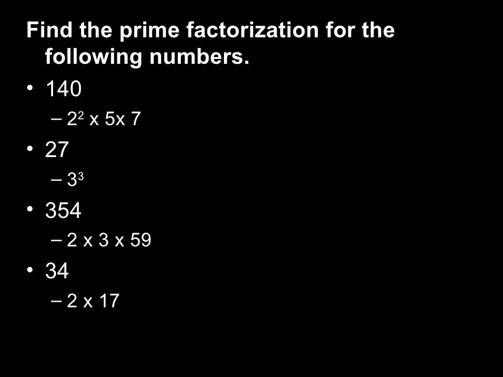 4 1 Prime Factorization