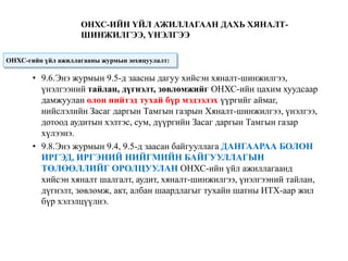 4.2.1. ОНХС-ийн үйл ажиллагаан дахь хяналт-шинжилгээ үнэлгээ | PPT