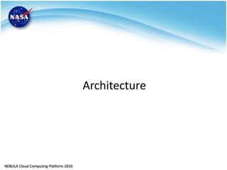 NEBULA Cloud Computing Platform 2010
Architecture
 