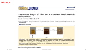1 Chemie Analytische Chemie 10
http://pubs.acs.org/doi/abs/10.1021/ed500811h
Intermezzo
 