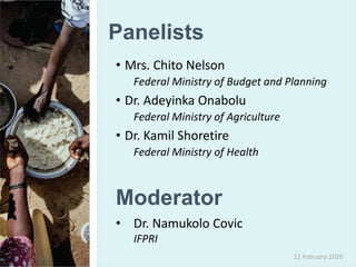 T4N - Session 1: Nigeria experience with prioritization and collection of nutrition data