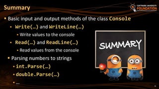 04. Console Input Output | PPT