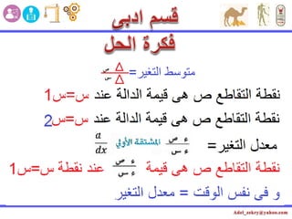 4  geogebra الصف الثانى الثانوى التفاضل حل امثلة المعاصر التيرم الثانى