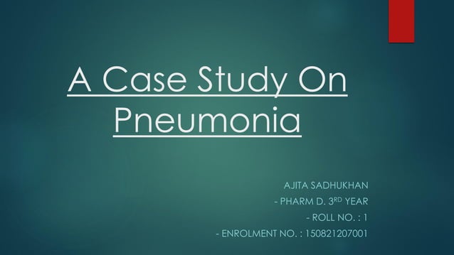 case study of pneumonia in adults