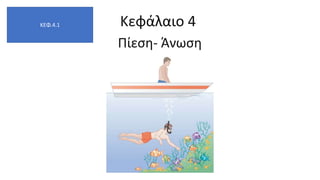 Κεφάλαιο 4
Πίεση- Άνωση
ΚΕΦ.4.1
 