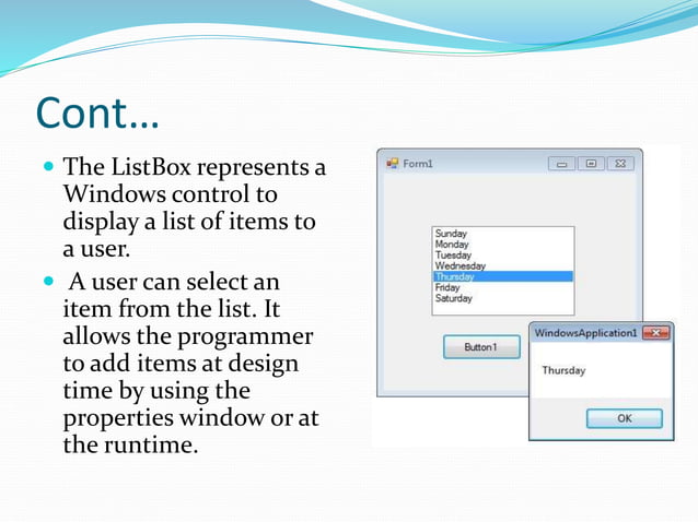 4. listbox | PPTX | Computing | Technology & Computing