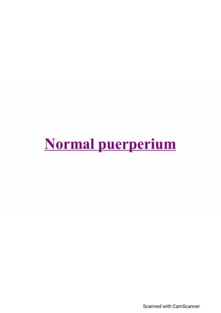 Normal Puerperium