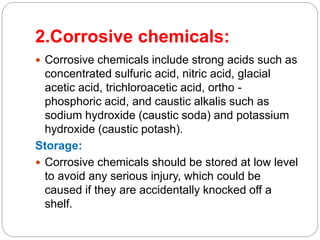 Safe Use and Storage of Chemicals and Reagents
