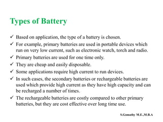 Battery selection | PDF