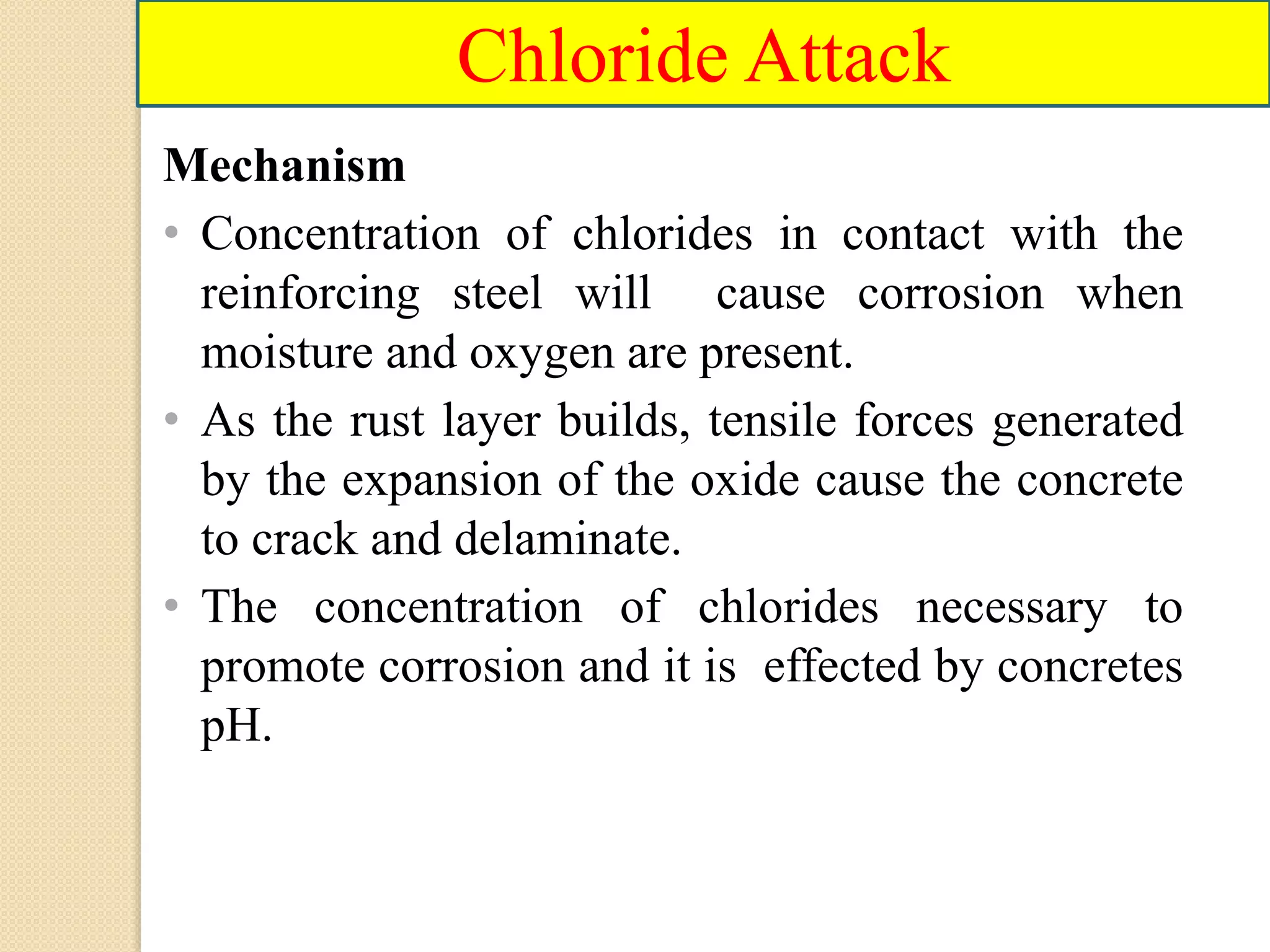 Deterioration of Concrete By Chemical Causes | PPTX