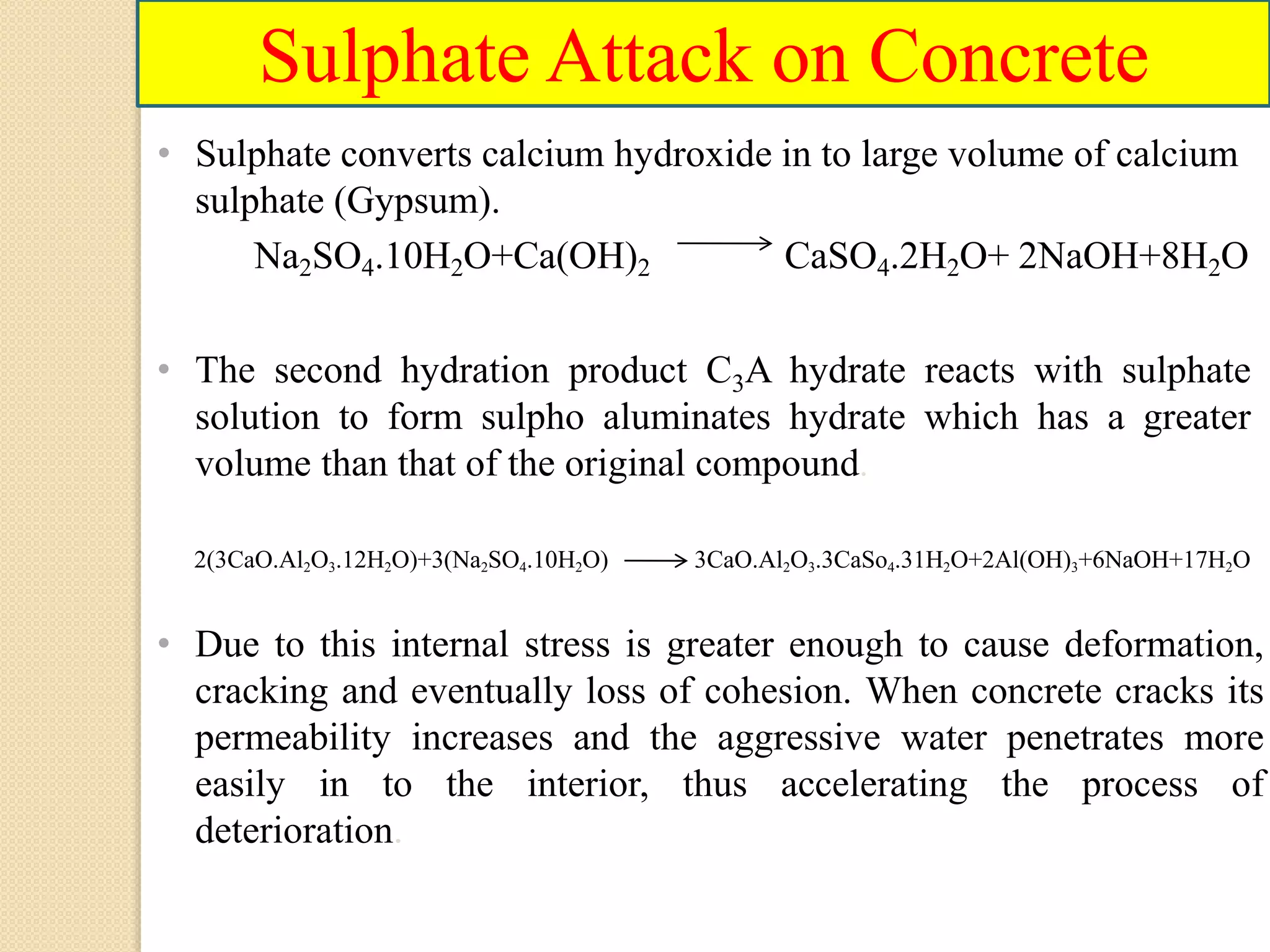 Deterioration of Concrete By Chemical Causes | PPTX