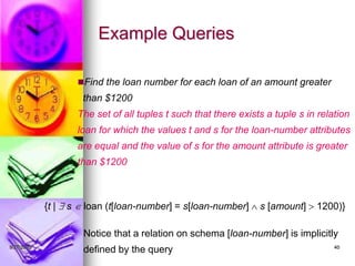 relational algebra Tuple Relational Calculus - database management ...