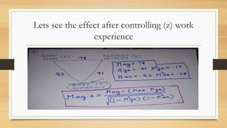 Lets see the effect after controlling (z) work
experience
 