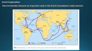 New Amsterdam became an important node in the Dutch transatlantic trade network.
 