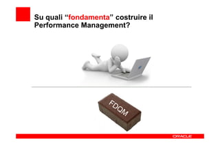Su quali “fondamenta” costruire il
Performance Management?
 