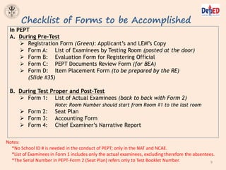 4 2016 pept guidelines - philippine educational placement test | PPTX