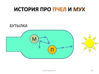 ИСТОРИЯ ПРО ПЧЕЛ И МУХ
БУТЫЛКА
(С) Пономарев И.П. 102
М
ПП
М
 