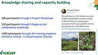 Research Program Genetic Gains (RPGG) Review Meeting 2021: Update on High-throughput genotyping (HTPG) project Shared Industrial-scale Low-density SNP Genotyping for CGIAR and Partner Breeding Programs Serving SSA and SA By Dr Rajeev K Varshney