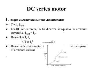 DC motors characteristics, Torque & Speed Equations, Torque -Armature ...