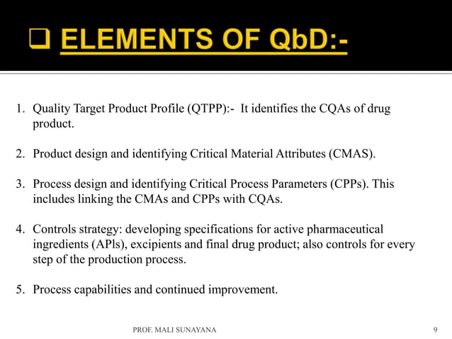 Quality by design (QbD) | PPTX | Pharmaceutical Industry | Industries