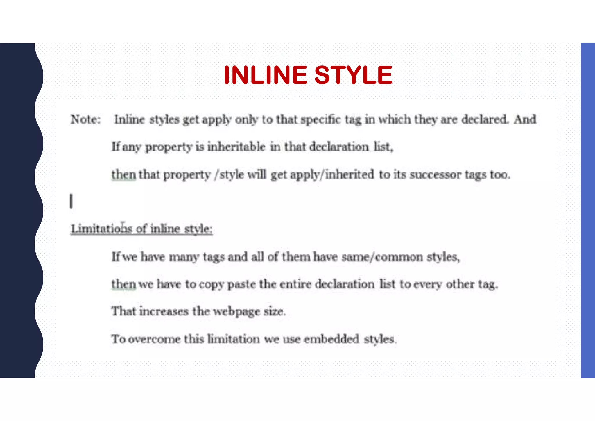 INLINE STYLE 