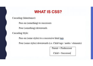 WHAT IS CSS?
 