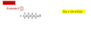 Gamma function | PPTX