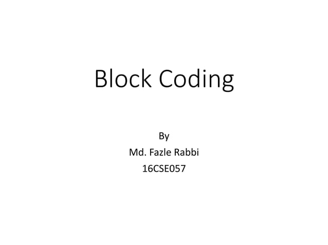 4. block coding | PPTX | Programming Languages | Computing