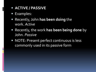 4.present perfect continuous saneesh m.s | PPTX