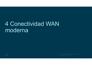 42
© 2016 Cisco y/o sus filiales. Todos los derechos reservados.
Información confidencial de Cisco
4 Conectividad WAN
moderna
 