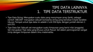 4. tipe data dan operator java | PPTX