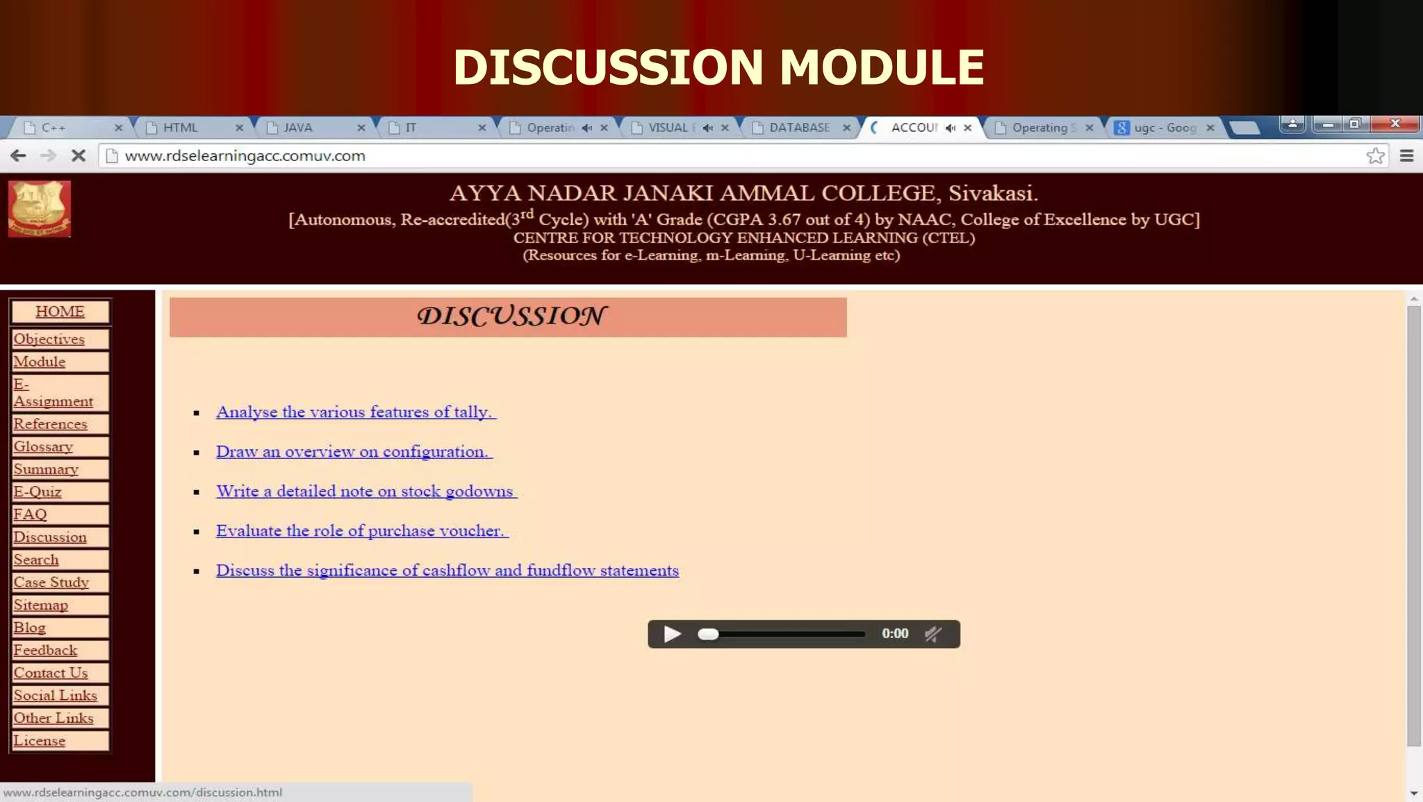 DISCUSSION MODULE
101
 