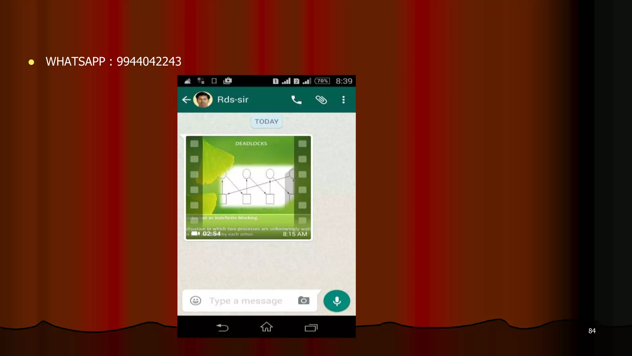  WHATSAPP : 9944042243
84
 