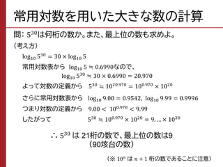 指数 対数 人間科学のための基礎数学