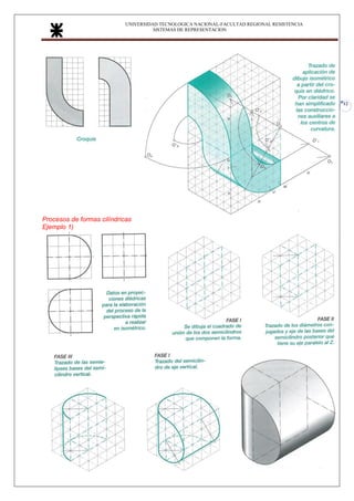 UNIVERSIDAD TECNOLOGICA NACIONAL-FACULTAD REGIONAL RESISTENCIA
SISTEMAS DE REPRESENTACION
12
Procesos de formas cilíndricas
Ejemplo 1)
 