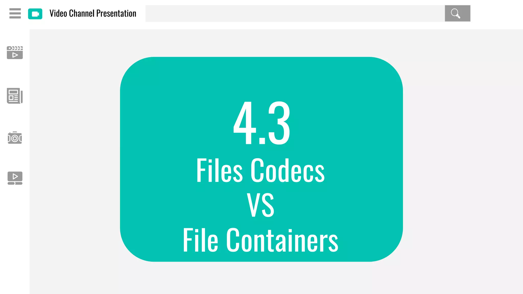 Files codecs VS File containers | PPT