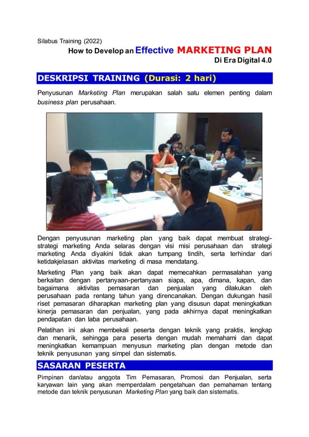 Silabus Digital Marketing Training: Menuju Kesuksesan di Era Digital