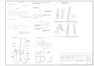 DE ESCALERAS DE MANO
PRECAUCIONES EN EL USO
DE SUSTENTACIÓN DE REDES
OMEGA DE ANCLAJE ESPECIAL PARA DOBLAR DE LAS HORCAS
1.67
2.50
ANCLAJE DE HORCAS
0
'
5
0
m
.
GUARDACABOS
LAZO CON
TIPO F Y G
HIERRO DULCE
Ø 10 mm EN
LA ARMADURA,
CONECTADO A
ANCLAJE
PARA PUNTALES ADAPTADOS
TRIPODE DE MONTAJE
20x5 cm
DURMIENTE DE MADERA
AMARRE OPCIONAL
CON ARGOLLA DE
BASE DE HORMIGON
OPCIONAL
TENSOR ACERO Ø 8 mm
Ø 3 mm
CUERDA DE POLIAMIDA
ENNUDADA CON
MALLA DE 7x7 cm
METALICA
SOPANDA
ENCOFRADO
TABIQUA
PERIMETRAL
ZUNCHO
ENCOFRADO
LAZO CON 3 APRIETOS
INMOVILIZACION DE HORCA
TENSOR ACERO Ø 8 mm
VUELO UTIL 3,50 m
EN CHAPA DE 4mm DE ESPESOR
HORCA EN TUBO 100x50 mm
SIMPLE A LA HORCA
SUJECCION POR APRIETO
DE LOS PANOS DE RED
MOVIMIENTOS Y ANCLAJE
Ø 10 mm PARA
CUERDA DE POLIAMIDA
 