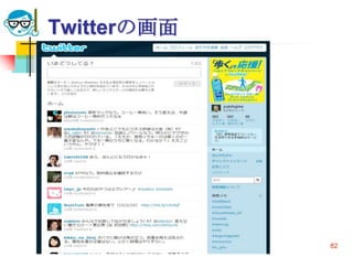 Twitterの画面




2010/4/21   高度情報化と社会生活   82
 