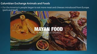 Columbian Exchange Animals and Foods
 