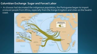 Columbian Exchange Sugar and Forced Labor
 