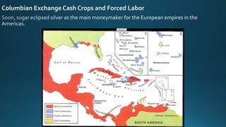 Columbian Exchange Cash Crops and Forced Labor
 