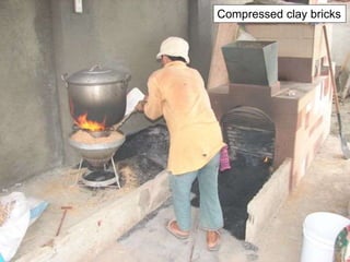Compressed clay bricks
 