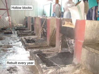Hollow blocks
Rebuilt every year
 